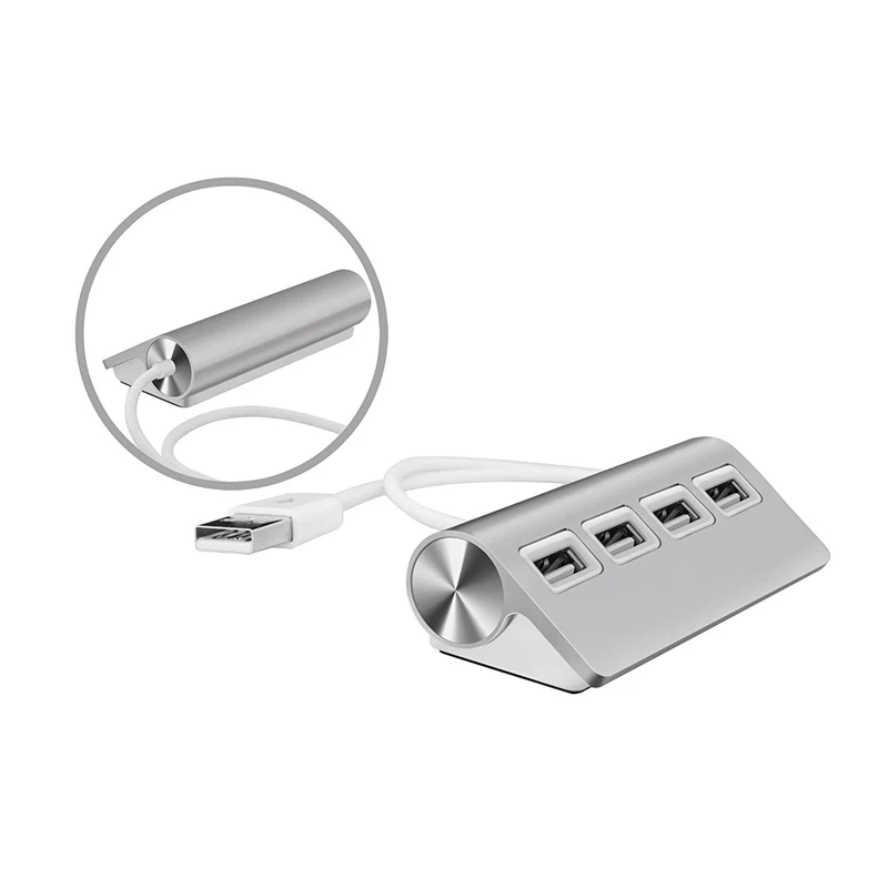 Алюминиевый сплав usb-хаб 2,0 4 порта Высокоскоростной USB 2,0 концентратор Мини usb-хаб Адаптер Для iMac MacBooks ПК Ноутбуки