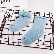 Настоящая Шерсть Толстые Детские носки для младенцев спортивные зимние мягкие теплые носки для детей От 0 до 7 лет, для мальчиков и девочек Термальность пол Детские носки