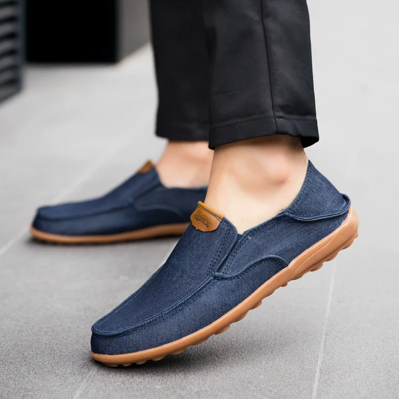

Spring And Summer Autumn Canvas Shoes Men's Chinese-style Men Leisure Cloth Shoes Entirely Handmade Shoes Slip-on Loafers MEN'S
