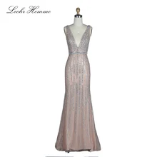 Vestido De Festa2019 новое вечернее платье, милое Розовое Кружевное длинное вечернее платье с v-образным вырезом, вечерние платья невесты, сексуальные платья с открытой спиной и жемчугом для танцев