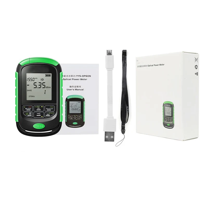 High Precision NEW 4in1 Li-Lion Battery Optical Power Meter Visual Fault Locator Network Cable Test Fiber Tester VFL