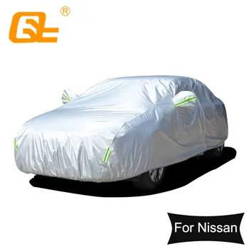 

Car Covers Add cotton Outdoor sun uv protection dust rain snow protective universal for nissan tiida x-trail almera qashqai