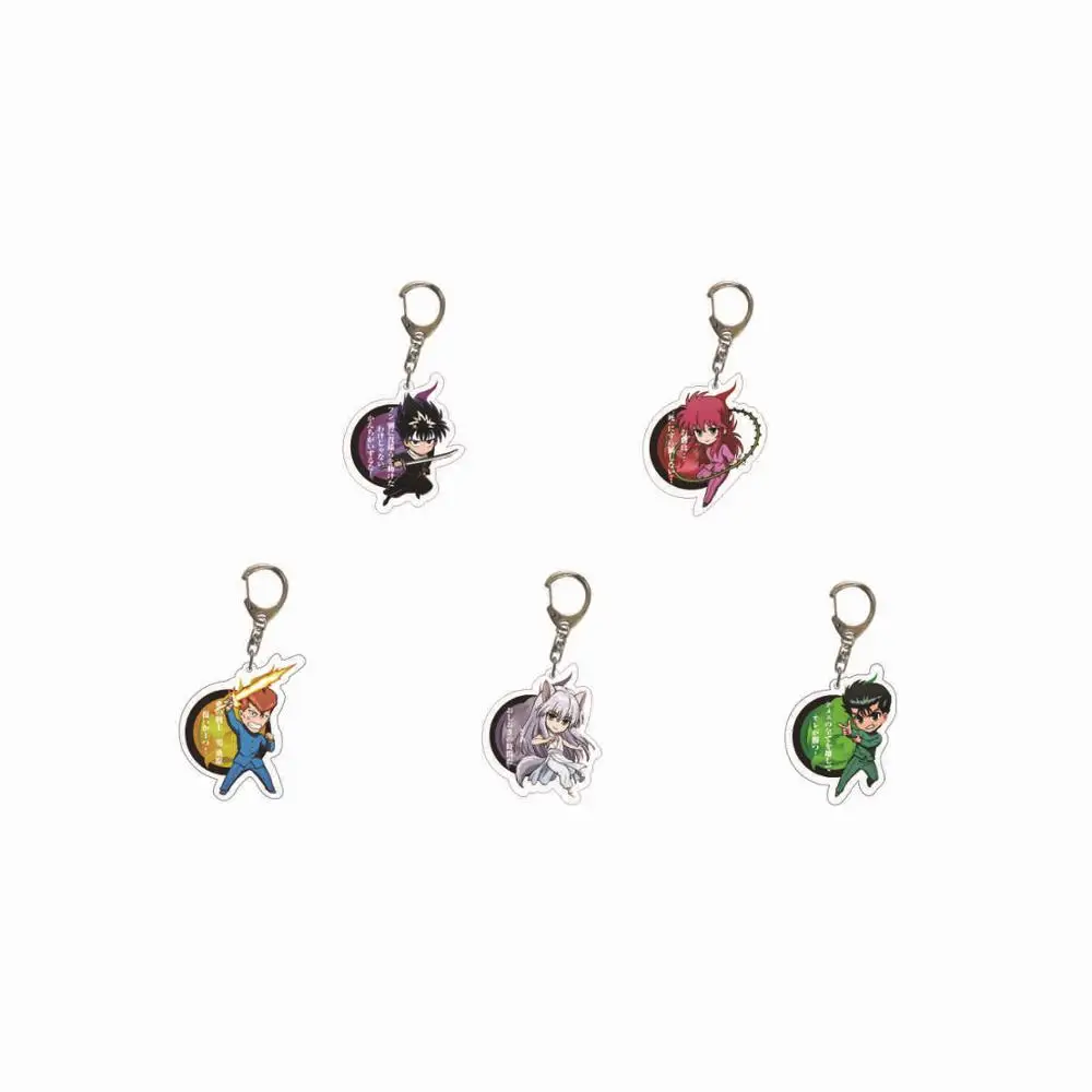 

Yuyu Hakusho Acrylic Keychain Hot Anime Urameshi Yuusuke Car Key Chain Men Bag Pendant Boy Kids Keyring Gifts