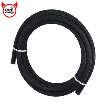 

evil energy Universal AN4 1M 3M PTFE Oil Line Hose Fuel Hose Pipe Oil Cooler Tubing Fuel Tube Fuel Pipe Black Nylon Braided Hose