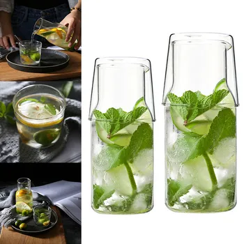 

2 In 1 Nordic Glass Cup with Lid Heat-Resistant Coffee Water Beer Cup Set XHC88