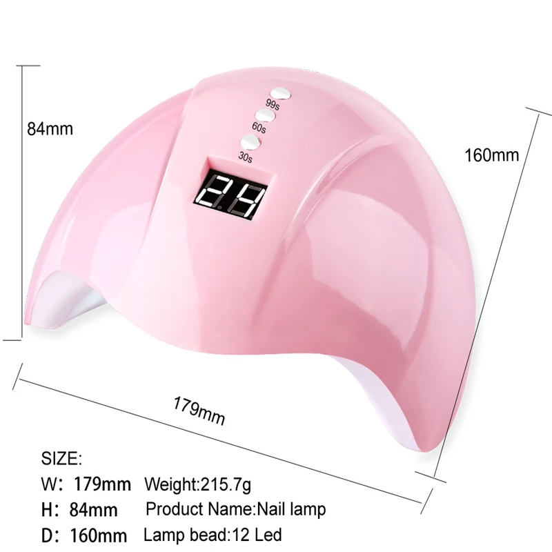 Billige Nagel LED UV Lampe Für Maniküre LCD Display Induktion Trocknen Alle Gele Nagellack Nail art Werkzeuge 24W MINI USB Lampe