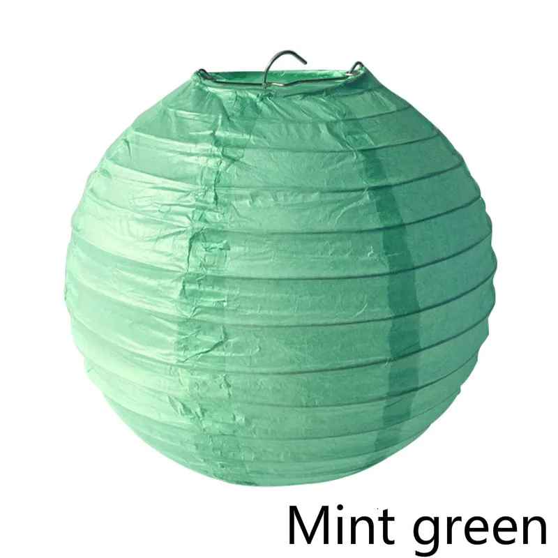 Mint green 10-40 см Китайский бумажный фонарь принадлежности для новогодних праздников, дня рождения, свадьбы, вечеринки, украшения, подарок, ремесло, DIY Lampion фонарь - Цвет: Mint green