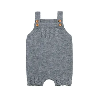 

Newborn Baby Unisex Clothing Rompers Spring Sleeveless Toddler Girl One-Piece Jumpsuit Outfits Solid Color Children Knit Costume