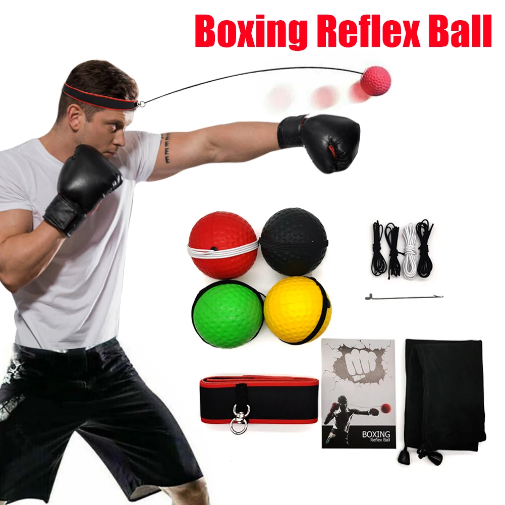 Boxen Training Ball Reflex Boxing Ball Kopfband für Speed Fitness Punch Kampf DE 