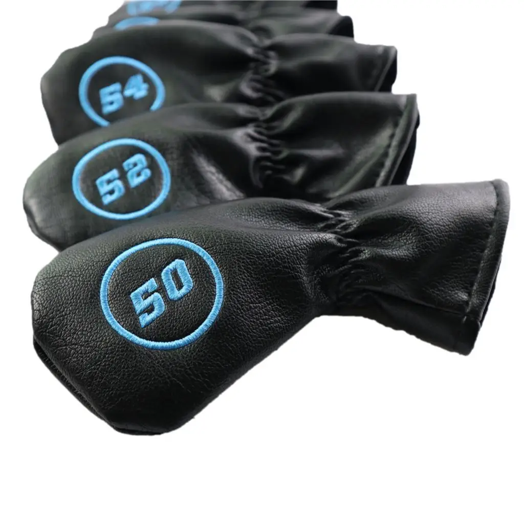 6pcs/lot Golf Irons Head Cover Protector Wedge Iron Club Guard with Elastic Band