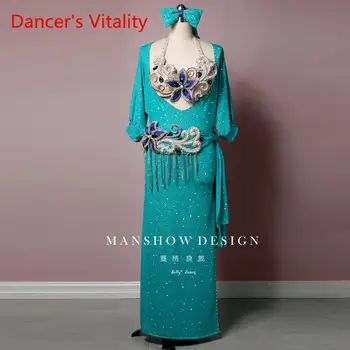 

Professional Customization Women Sexy Belly Dance Suit Belly Dance Robe New Suit Folk High-End Custom Costumes
