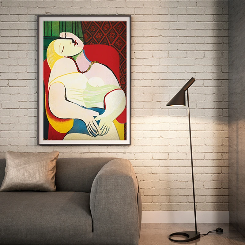 

Modular Nordic Posters Printed HD Picasso Dreaming Woman Abstract Pictures Canvas Paintings Home Decor Living Room Wall Artwork