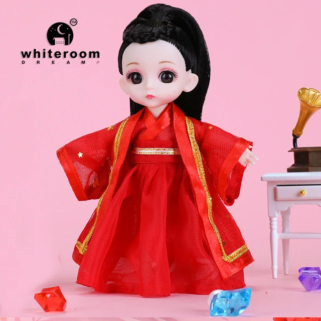 EIEIO Chinese style 1/12 bjd dolls for girls dress ancient costume clothes Kawaii Soft  interactive Toys for KIDS children  Gift BABY11