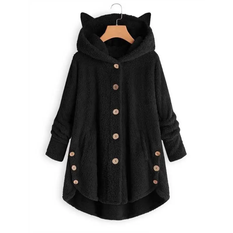 Goedkoop Vrouwen Jas Winter Warm Capuchon Button Losse Lange 2019 Plus Size Dames Chamarra Cazadora Mujer Jas Solid Uitloper Dropshipping
