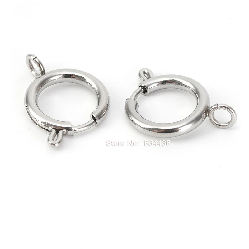 

200pcs Good Quality 5 6 to 18mm Stainless Steel Necklaces Bracelets O Bolt Spring Clasp Clip Buckles Women DIY Jewelry Findings