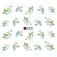  GAM-BELLE 1 Sheet Letter Leaf Flower Nail Sticker Tender Beauty Women Decals Water Transfer Tattoo Decor Tip Manicure Tools 