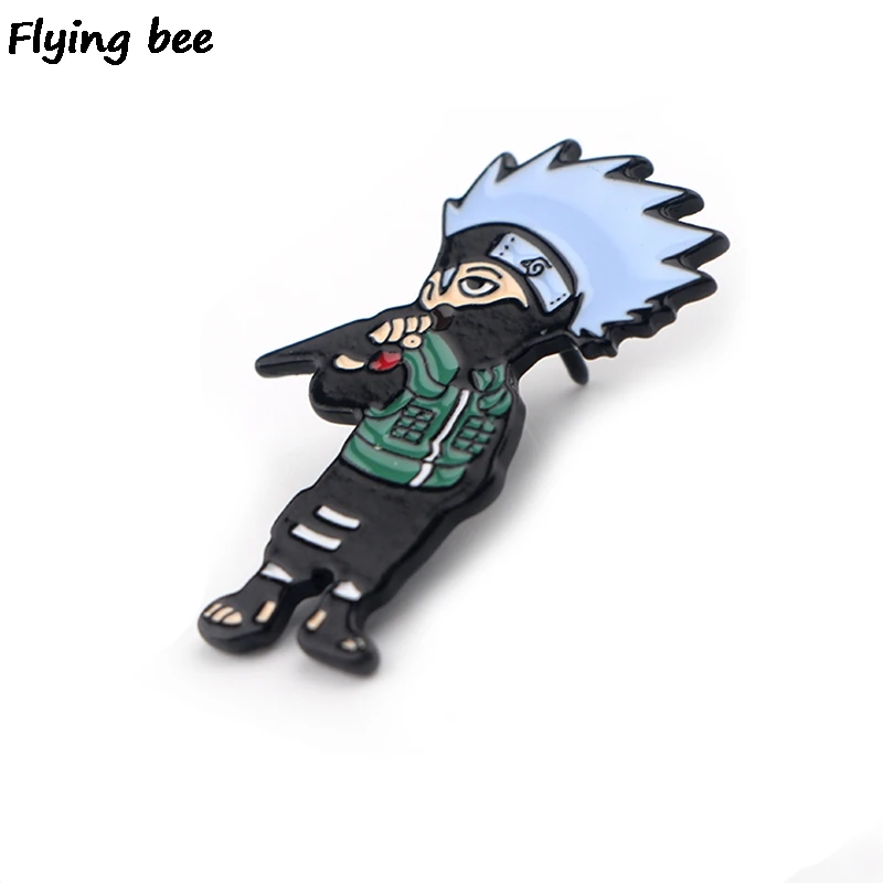 Flyingbee Наруто значки аниме брошь и булавка модная одежда эмалированные булавки Нагрудный значок броши на булавке значок для женщин мужчин X0422