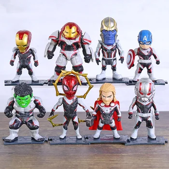 

Avengers Endgame Captian America Iron Man Hulk Thor Ant Man Spiderman Thanos Hulkbuster PVC Figures Toys 8pcs/set
