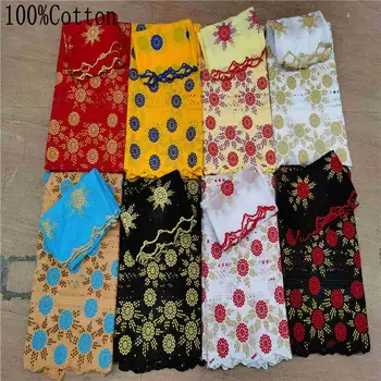 

Latest swiss voile lace in switzerland swiss lace fabric african lace fabric 7yards embroidered cotton fabric for dress! TL30909
