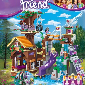 

Friends Adventure Camp Tree House Stephanie Figures kit Building Blocks Girl Emma Toys friend Gifts