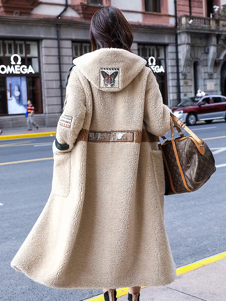 Fur Coat Real Female Sheep Shearling Wool Coats