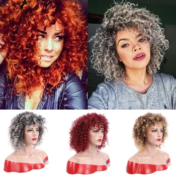 

XUANGUANG 14 '' Short Synthetic Wigs Short Curly Hair Wigs For Women Natural Color 5 Colors Available