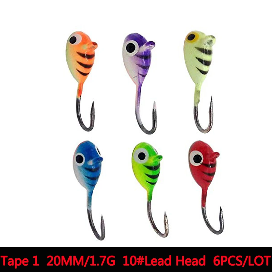 Крючок для ловли рыбы/джиг/свинцовая головка/крючок металлический Зимний мини 6