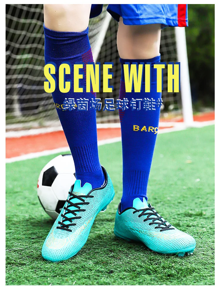 Новые кожаные большие размеры высокие футбольные бутсы тренировочные футбольные кроссовки мужские футбольные бутсы спортивный для футбола обувь