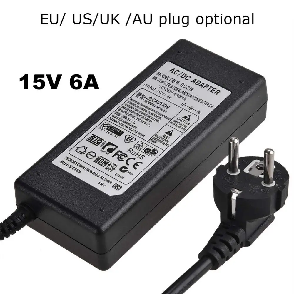 15V 6A EU Цифровой iMax B6 80 Вт Батарея баланс зарядное устройство AC конвертер адаптер DC 12 В 5A 6A для Lipo NiMh Li-Ion Ni-Cd мини соединитель Tamiya - Цвет: 15V 6A EU