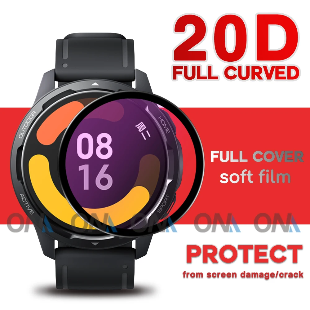 Full Cover Screen Protector For Xiaomi Watch Color 2 Sports Mi Smart Anti-blue light Soft Glass Film |