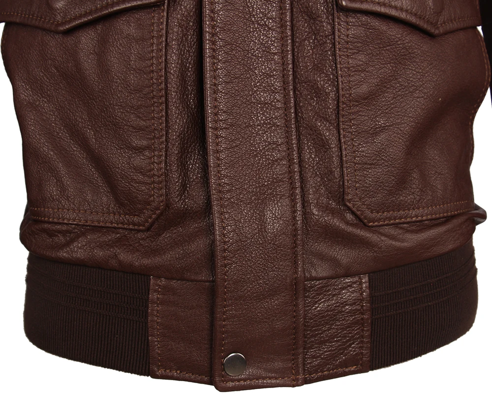 Мужская кожаная куртка, вышивка, телячья кожа, куртки коричневого и черного цвета, мягкая куртка, A-2, кожаное пальто, осенняя одежда авиатора, M251