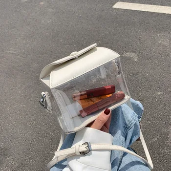 

Transparent SATCHEL Bag 2020 New Spring and Summer Atmosphere Cross-body Jelly Bag Shoulder Bag