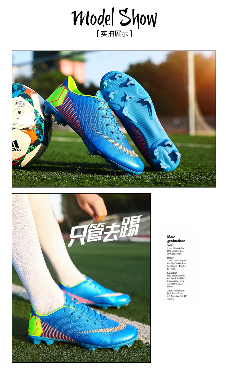 Football Shoes Men Turf Spikes Football Boy Women Outdoor Athletic Trainers Sneakers Adults Brand Professional Soccer Futbol (1)