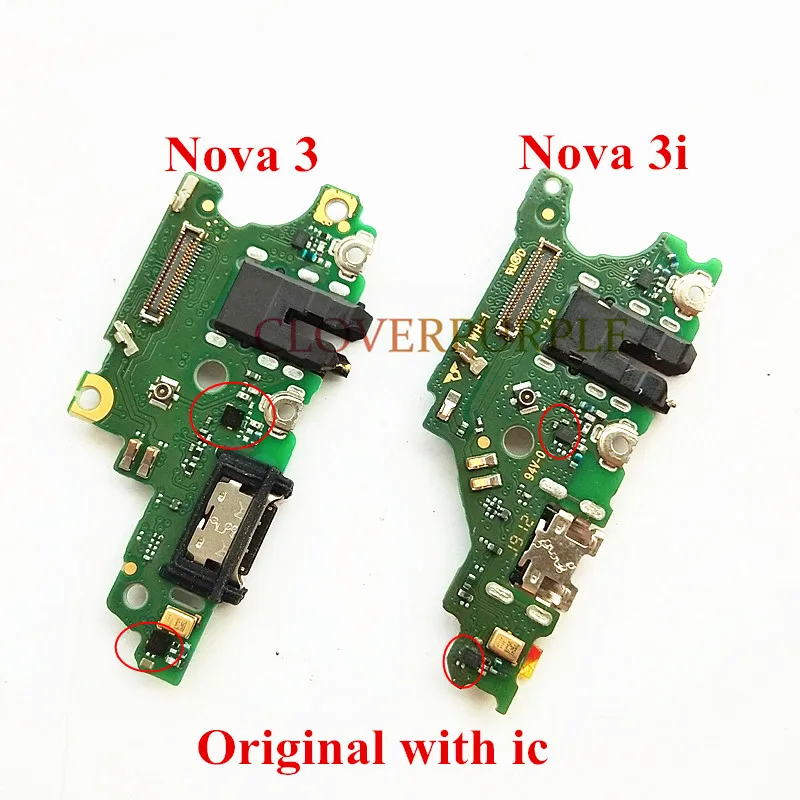 Оригинальная зарядная Плата USB для Huawei Nova 3 3i док-разъем гибкий кабель запасные
