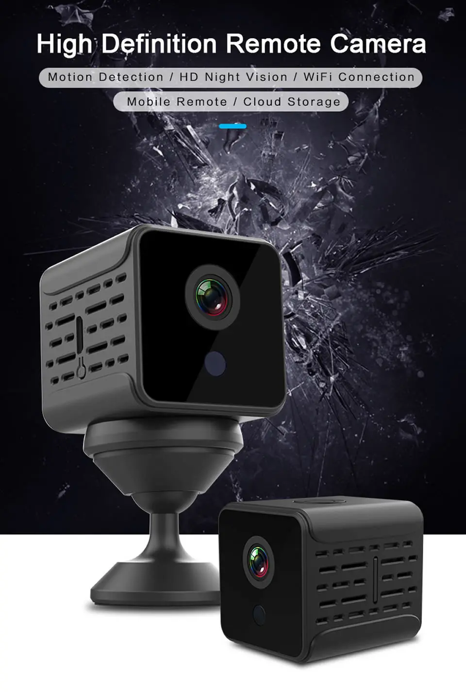 Electop Мини WiFi камера 1080P ИК ночного видения Домашняя безопасность ip-камера CCTV Обнаружение движения Беспроводная радионяня DVR видеокамера