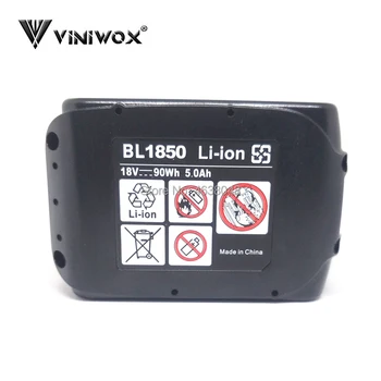 

5000mAh 18V BL1850 Lithium Ion Battery Replacement for Makita BL1830 BL1840 BL1850B BL1815 LXT400 Rechargeable Battery Packs 36V