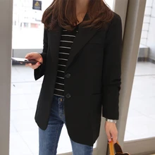 Temperament Women's Black Jacket Feminine Casual elegant office ladies blazer 2020 Korean version of the new slim suit