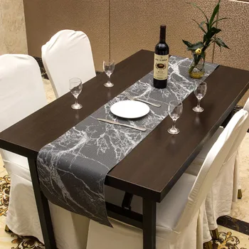 

PVC Wedding Decoration Table Runners Modern Luxury Placemats For Dinner Table Decoration Square Goods For Kitchen 30*180cm Home