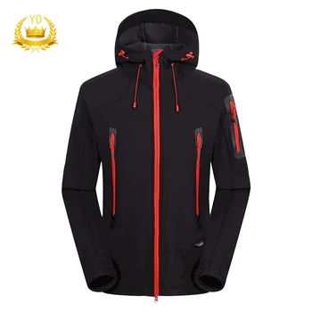 

Men's Outdoor Sports Travel Jacket Winter Soft Shell Hiking Hooded Camping Hiking Ski Waterproof Men's Windbreaker Jacket YDJS