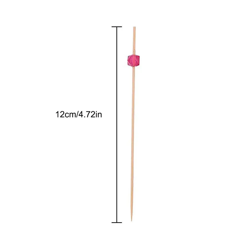 100 шт. одноразовые бамбуковые палочки для фруктов аппетиты напитков коктейлей