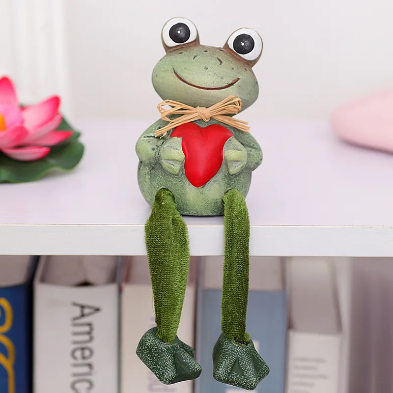 3D Смола Любовь нога подвеска лягушка фигурка ручной работы домашний рабочий стол украшение для шкафа подарки фигурка лягушки украшения Аксессуары