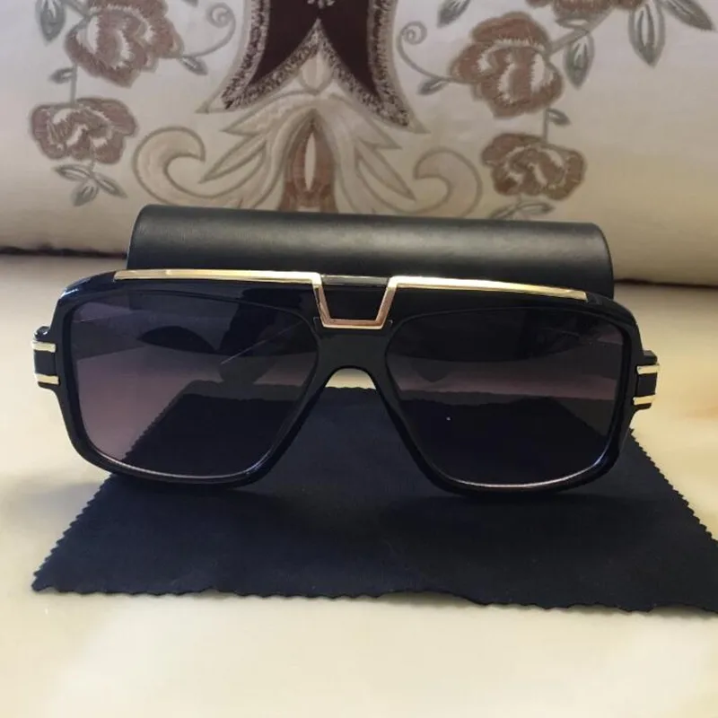 

Metal sunglasses Oversized sunglasses Matching black leather box