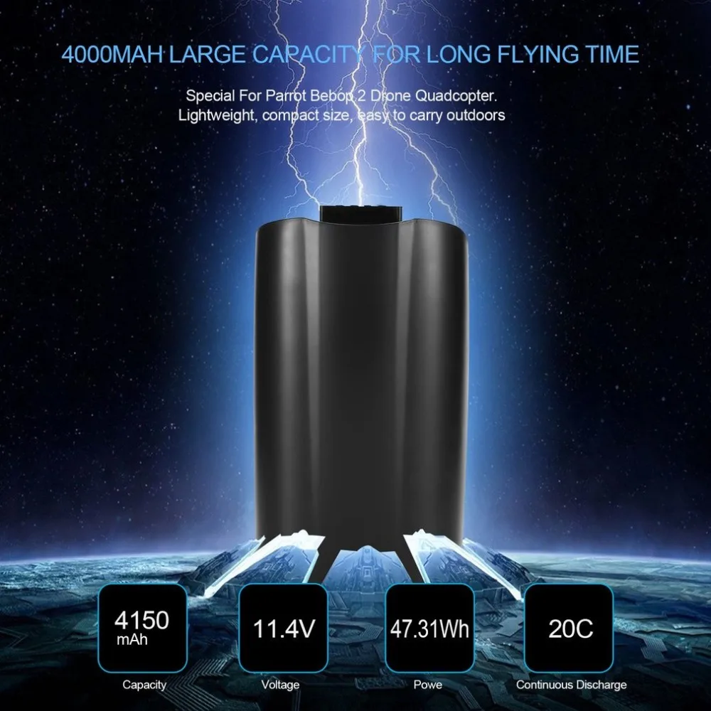GIFI Power 11,4 V 4150mAh Улучшенная литий-полимерная батарея уличный Дрон запасная батарея для Parrot Bebop Drone 3,0 вертолет