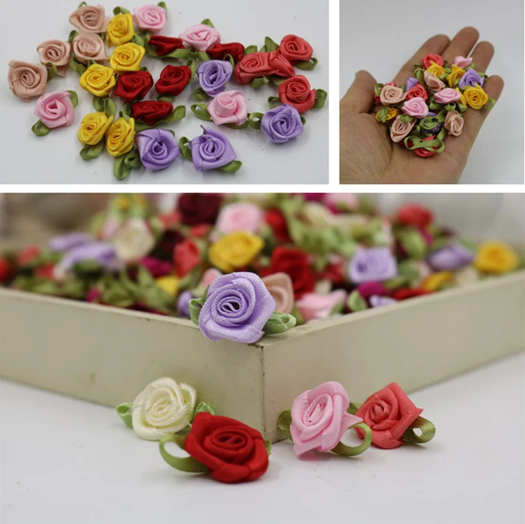 Mix Color Water Soluble Flower Embroidered Lace Trim Applique Craft 50 Pieces For DIY Material 13mm