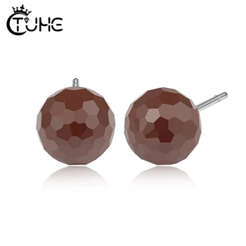 

Hot Sale Trend l Natural Ceramic Stud Earrings for Women Fashion Jewelry Retro Brown Yellow Stud Earrings Christmas Gift