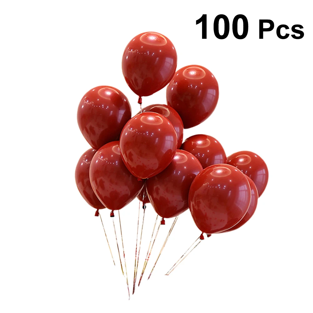 100/50pcs Red Latex Balloons Double Layers Balloons Wedding Decorations for Home Party Anniversary - Цвет: 100pcs