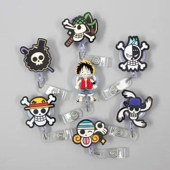 

Skull Sea Adventure Clown Retractable Creative Card Holder Badge Reel Nurse Exhibition Enfermera Girl Name Card Chest CaptainBoy