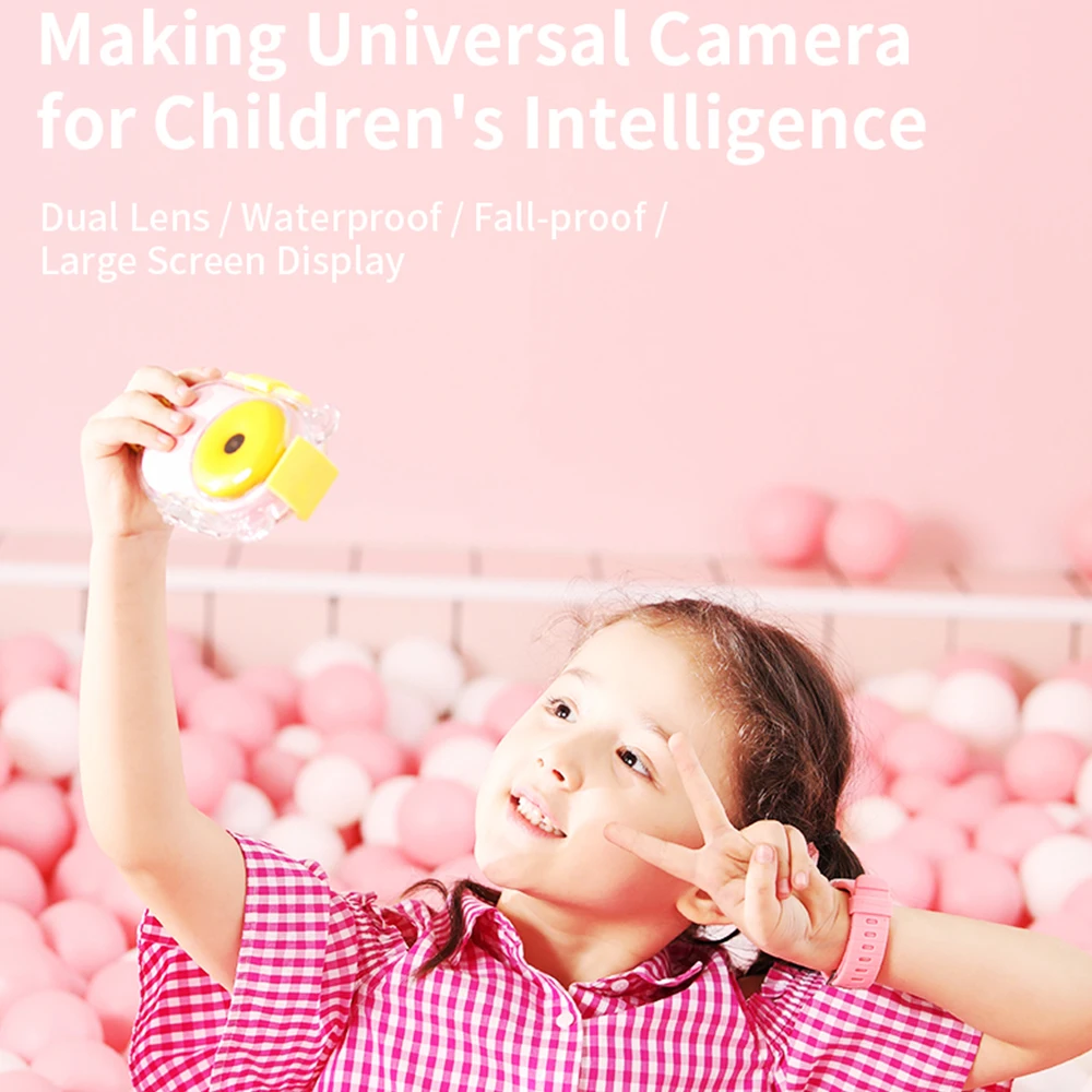 Children WIFI Digital Camera 1600W Pixel Dual Lens Educational Toys For Children Mini Children'S Camera Child Camera