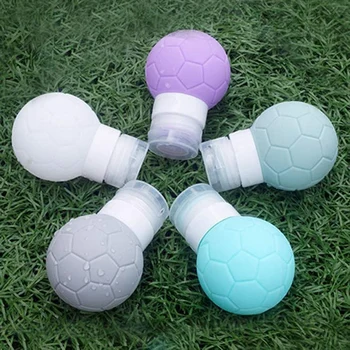 

5 Pack Travel Bottles Set, Football Shape Bottling Leakproof Silicone Squeeze Bottle, for Shampoo Conditioner Lotion Soap Liquid
