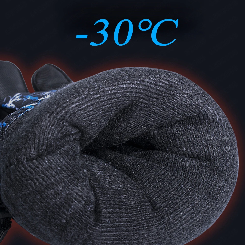 Men Women Kids Ski Gloves Winter Snow Thickened Warm Ultralight Waterproof Snowboard Gloves Motorcycle Snowmobile Riding Camping 3